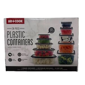 AR+COOK 20-piece FOOD STORAGE CONTAINER Set, BPA
Free Plastic, Nestable, NIB new